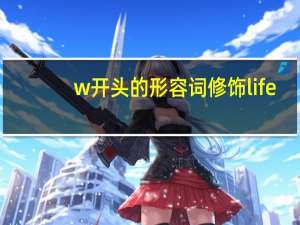 w开头的形容词修饰life