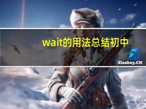 wait的用法总结初中