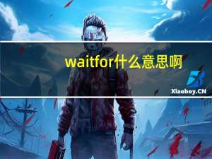 wait for什么意思啊（wait for什么意思）