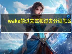 wake的过去式和过去分词怎么写