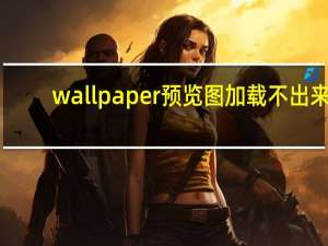 wallpaper预览图加载不出来