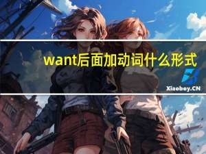 want后面加动词什么形式