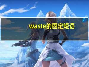 waste的固定短语