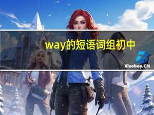 way的短语词组初中
