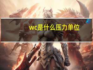 wc是什么压力单位