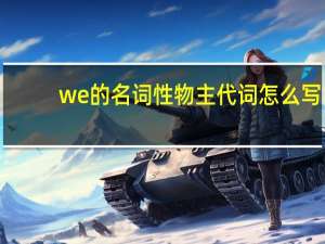 we的名词性物主代词怎么写