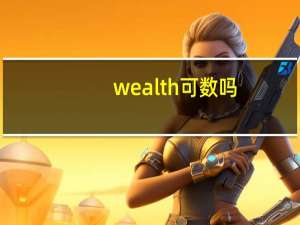 wealth可数吗