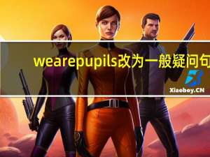we are pupils改为一般疑问句