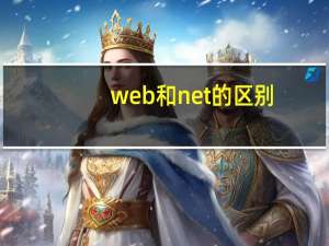 web和net的区别