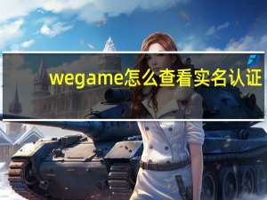 wegame怎么查看实名认证