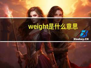 weight是什么意思？