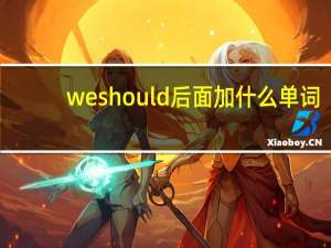 we should后面加什么单词