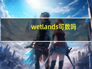 wetlands可数吗