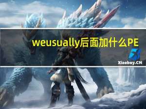 we usually后面加什么PE