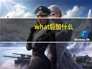 what后加什么