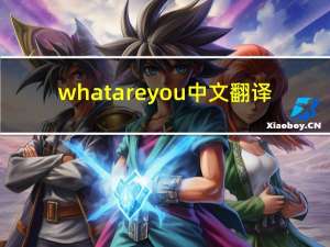 what are you 中文翻译（what are you）