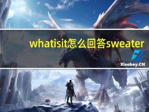 what is it怎么回答sweater