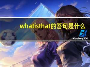 what is that的答句是什么