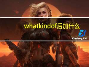 what kind of后加什么？