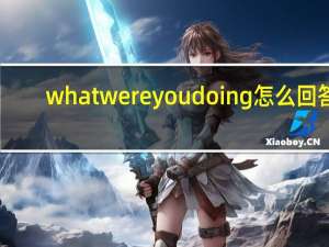 what were you doing怎么回答
