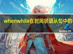 when while 在时间状语从句中的区别
