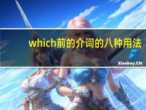 which前的介词的八种用法