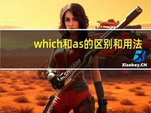 which和as的区别和用法