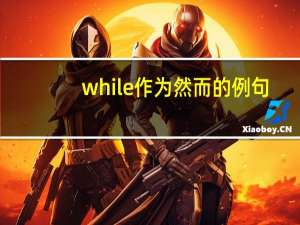 while作为然而的例句