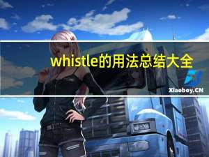 whistle的用法总结大全