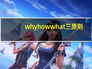 whyhowwhat三原则