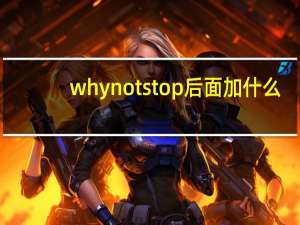 why not stop后面加什么