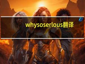 why so serlous翻译（why so serlous）