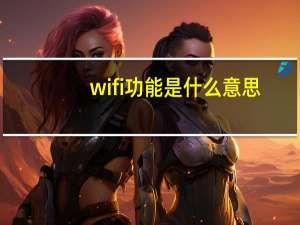 wifi功能是什么意思（wifi功能是什么）