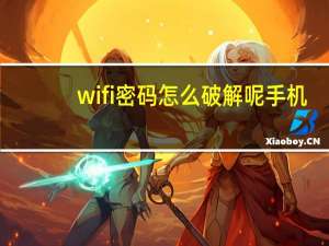 wifi密码怎么破解呢手机（手机wifi密码破解）