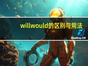 willwould的区别与用法