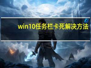 win10任务栏卡死解决方法