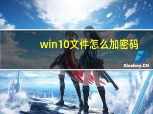 win10文件怎么加密码（文件怎么加密码）