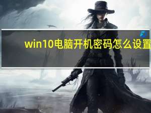 win10电脑开机密码怎么设置（win10电脑开机密码）