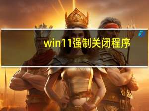 win11强制关闭程序