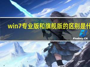 win7专业版和旗舰版的区别是什么