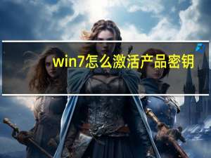 win7怎么激活产品密钥（win7怎么激活）