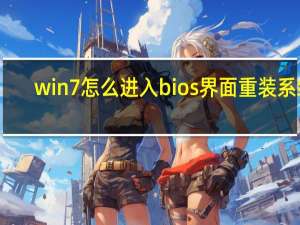 win7怎么进入bios界面重装系统（win7怎么进入bios）