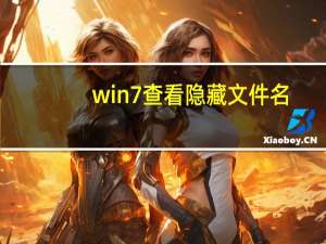 win7查看隐藏文件名（win7怎么查看隐藏文件）