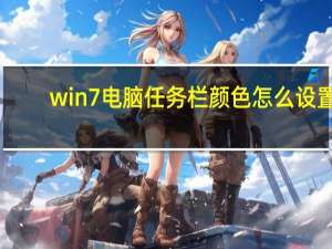 win7电脑任务栏颜色怎么设置（win7电脑任务栏颜色怎么调）