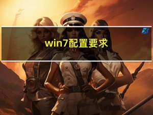 win7配置要求（win7配置要求）