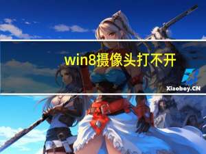 win8摄像头打不开