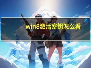 win8激活密钥怎么看（win8激活密钥）