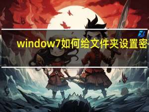 window7如何给文件夹设置密码（如何给文件夹设置密码）