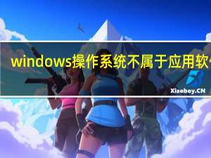 windows操作系统不属于应用软件吗（windows操作系统属于应用软件吗）