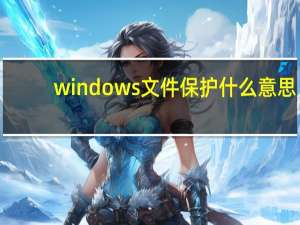 windows文件保护什么意思（windows文件保护怎么关闭）